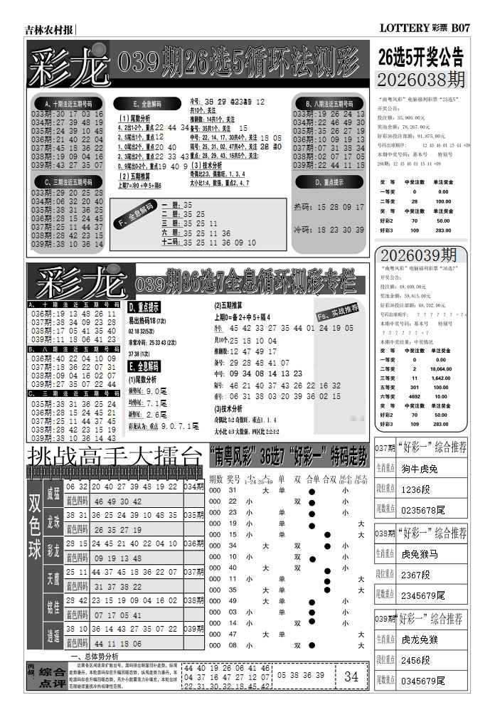 039期七星彩图(高清)D[图]